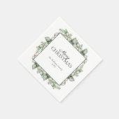 Serviette En Papier Ferme rustique Joyeux Noël (Coin)