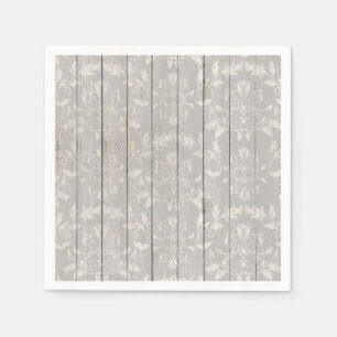 Serviette En Papier Ferme rustique Shabby Chic Bois Blanc Décoratif