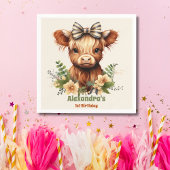 Serviette En Papier Ferme Saint Vache Highland 1er anniversaire
