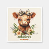 Serviette En Papier Ferme Saint Vache Highland 1er anniversaire (Devant)