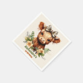 Serviette En Papier Ferme Saint Vache Highland 1er anniversaire (Coin)