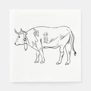 Serviette En Papier Ferme Vie de Campagne Amoureux des Vaches Agricult