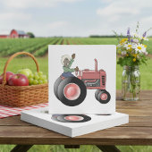 Serviette En Papier Fermier Montant Un Tracteur Napkins