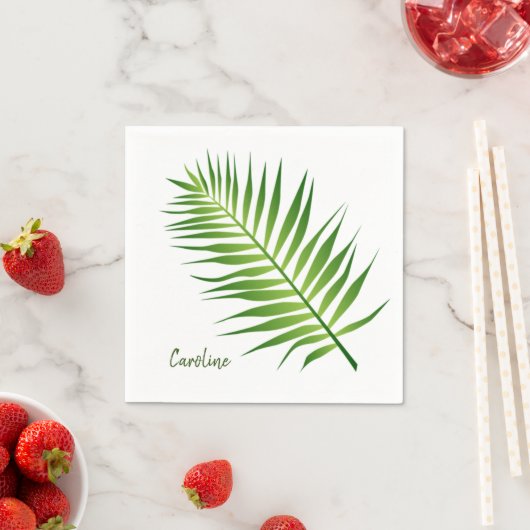 Serviette En Papier Fern Frond Design Papier serviettes (En situation)