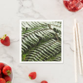 Serviette En Papier Fern Fronds II Dark Green Nature (En situation)