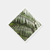 Serviette En Papier Fern Fronds II Dark Green Nature (Coin)