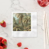 Serviette En Papier Ferns Palm Tree Antiquité Botanique Ferns Art (En situation)