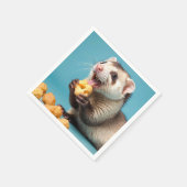 Serviette En Papier Ferret Cute Manger Fromage Poufs (Coin)