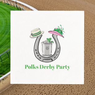 Serviette En Papier Fers à cheval, Chapeaux Fantaisie, Derby Mint Jule