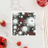 Serviette En Papier Festif 2 Snowflakes Art Fractal fin (En situation)