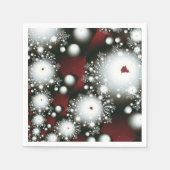 Serviette En Papier Festif 2 Snowflakes Art Fractal fin (Devant)