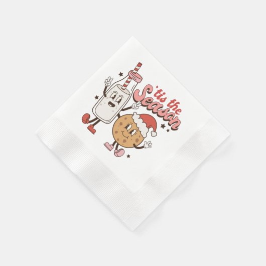 Serviette En Papier Festif biscuits de Noël lait (Coin)