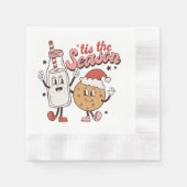 Serviette En Papier Festif biscuits de Noël lait (Devant)