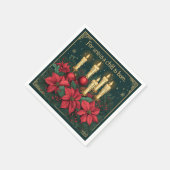 Serviette En Papier Festif bougies florales Bible Verse Découpage (Coin)