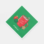 Serviette En Papier Festif cacao Mug Green Holiday Papier Napkin (Coin)