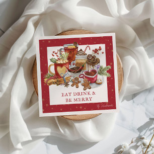 Serviette En Papier Festif Manger, Boire & Être Joyeux Noël