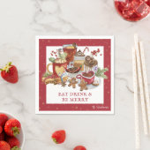 Serviette En Papier Festif Manger, Boire & Être Joyeux Noël (En situation)