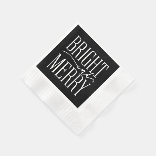 Serviette En Papier Festif moderne et lumineux Festif Black Holiday (Coin)