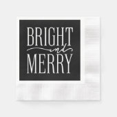 Serviette En Papier Festif moderne et lumineux Festif Black Holiday (Devant)