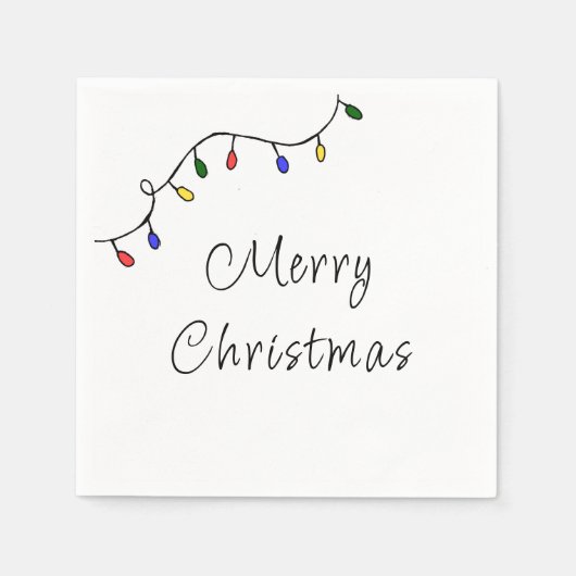 Serviette En Papier Festif Noël Lumières Fête Fête (Devant)