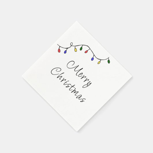 Serviette En Papier Festif Noël Lumières Fête Fête (Coin)