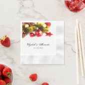 Serviette En Papier Festif Noël Mariage Cocktail de Noël (En situation)