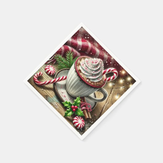 Serviette En Papier Festif nostalgique Minty Mocha Coffee Mug Découpag (Coin)