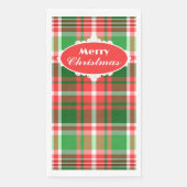 Serviette En Papier Festif personnalisé Rouge Vert blanc Noël (Devant)