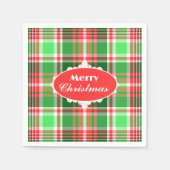 Serviette En Papier Festif personnalisé Rouge Vert blanc Noël (Devant)