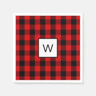 Serviette En Papier Festif Red Black Buffalo Check