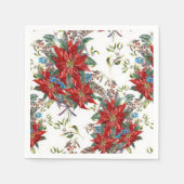 Serviette En Papier Festif Rich Poinsettia fleur Napkin (Devant)
