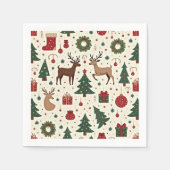 Serviette En Papier Festif thème de Noël serviettes (Devant)