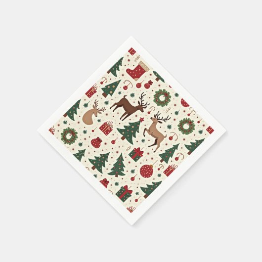 Serviette En Papier Festif thème de Noël serviettes (Coin)