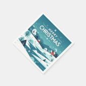 Serviette En Papier Festif Winter Wonderland (Coin)