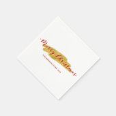 Serviette En Papier Festin Joyeux Noël Gold Foil Brosse Stroke (Coin)