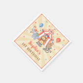 Serviette En Papier Festival Carnaval Circus & Animaux Anniversaire (Coin)