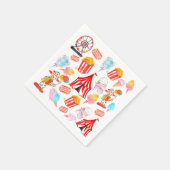 Serviette En Papier Festival du Carnaval de cirque mignonne Enfants (Coin)