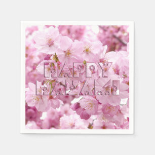 Serviette En Papier Festival japonais des fleurs de cerisiers roses Ha
