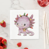 Serviette En Papier Festive Axolotl (En situation)