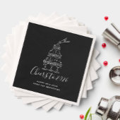 Serviette En Papier Festive Black New Years Eve Party Paper