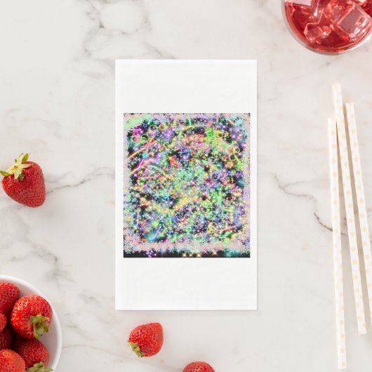 Serviette En Papier Festive Burst Party Napkin (En situation)