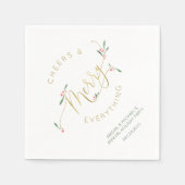 Serviette En Papier Festive Cheers & Joyeux Tout Fête (Devant)