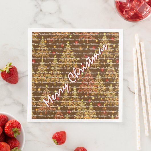 Serviette En Papier Festive Christmas Luxury Christmas Trees (En situation)