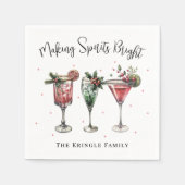 Serviette En Papier Festive Christmas Party Cocktail (Devant)