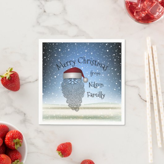 Serviette En Papier Festive Chritsmas Party Funny mignon Santa Claus (En situation)