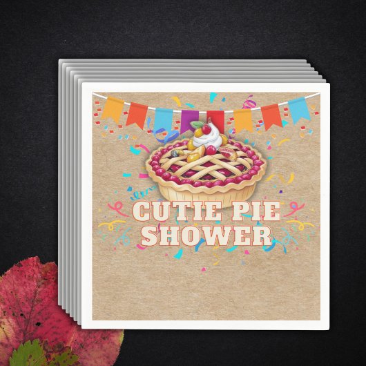 Serviette En Papier Festive Craft Cutie Pie Party Baby Shower