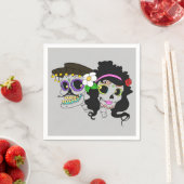 Serviette En Papier Festive Day of the Dead Art (En situation)