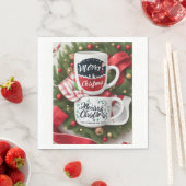 Serviette en papier festive de Noël (En situation)