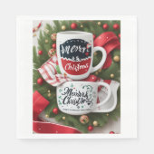 Serviette en papier festive de Noël (Devant)