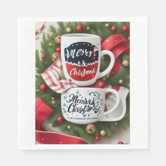 Serviette en papier festive de Noël